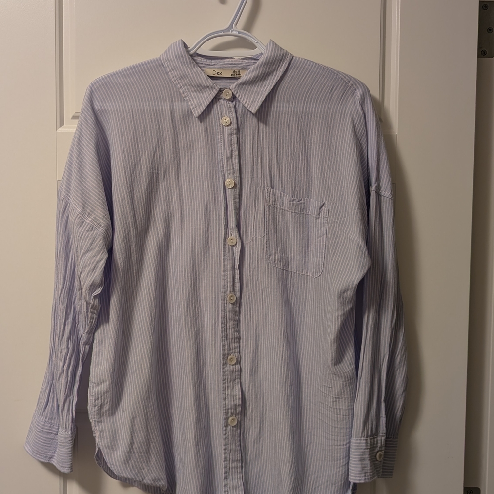 Men's Blue Striped Shirt